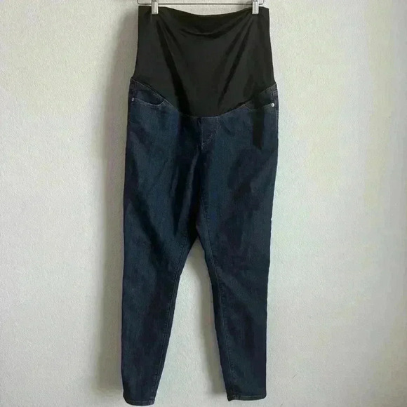 Ann Taylor LOFT Maternity Jeans 10 Skinny Medium Wash Full Panel Stretch Women's - Picture 1 of 12